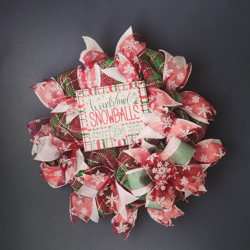 Winter Deco Mesh Wreath